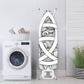 White Celtic Trinity Knot Symbol Print Ironing Board Cover