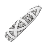 White Celtic Trinity Knot Symbol Print Ironing Board Cover