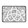 White Celtic Trinity Knot Symbol Print Kitchen Mat