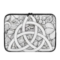 White Celtic Trinity Knot Symbol Print Laptop Sleeve