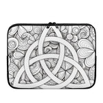 White Celtic Trinity Knot Symbol Print Laptop Sleeve