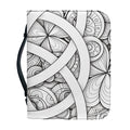 White Celtic Trinity Knot Symbol Print Leather Bible Cover
