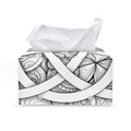 White Celtic Trinity Knot Symbol Print Leather Tissue Box Cover