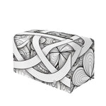 White Celtic Trinity Knot Symbol Print Leather Tissue Box Cover