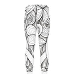 White Celtic Trinity Knot Symbol Print Men's leggings