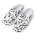 White Celtic Trinity Knot Symbol Print Mesh Casual Shoes