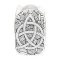 White Celtic Trinity Knot Symbol Print Mesh Laundry Hamper