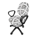 White Celtic Trinity Knot Symbol Print Office Chair Cover