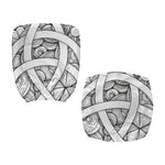 White Celtic Trinity Knot Symbol Print Office Chair Cover