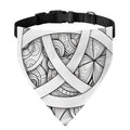 White Celtic Trinity Knot Symbol Print Over The Collar Dog Bandana