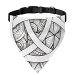 White Celtic Trinity Knot Symbol Print Over The Collar Dog Bandana