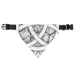 White Celtic Trinity Knot Symbol Print Over The Collar Dog Bandana