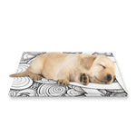 White Celtic Trinity Knot Symbol Print Pet Cooling Mat Cover