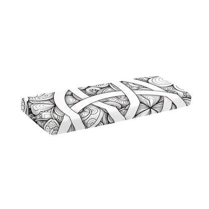 White Celtic Trinity Knot Symbol Print Piano Keyboard Cover