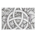 White Celtic Trinity Knot Symbol Print Placemat