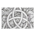 White Celtic Trinity Knot Symbol Print Placemat