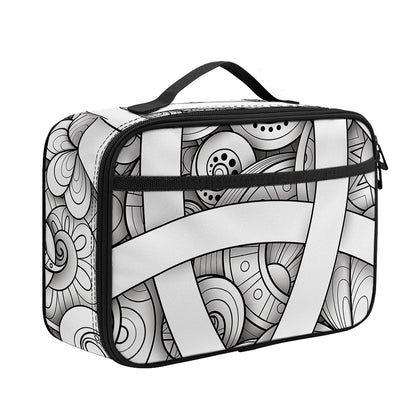 White Celtic Trinity Knot Symbol Print Portable Lunch Bag
