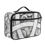 White Celtic Trinity Knot Symbol Print Portable Lunch Bag