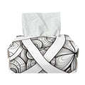 White Celtic Trinity Knot Symbol Print Rectangle Tissue Box Cover