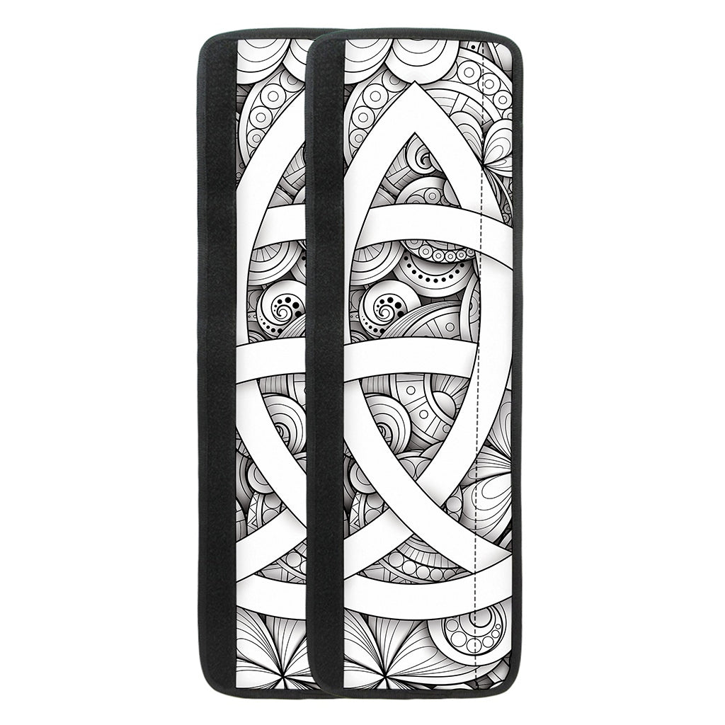 White Celtic Trinity Knot Symbol Print Refrigerator Handle Covers