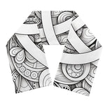 White Celtic Trinity Knot Symbol Print Scarf