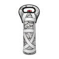 White Celtic Trinity Knot Symbol Print Single Neoprene Wine Tote