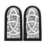 White Celtic Trinity Knot Symbol Print Skillet Handle Cover
