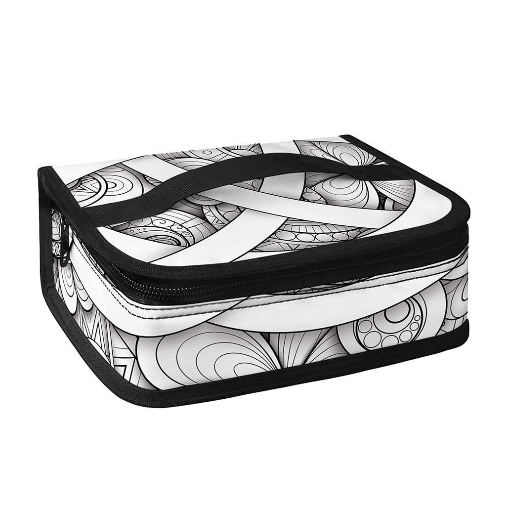 White Celtic Trinity Knot Symbol Print Small Lunch Bag