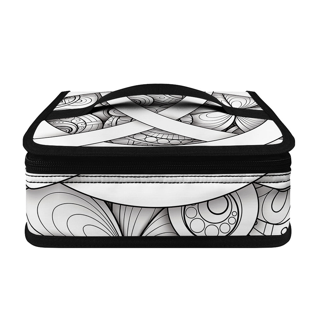 White Celtic Trinity Knot Symbol Print Small Lunch Bag
