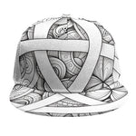 White Celtic Trinity Knot Symbol Print Snapback Cap