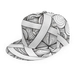 White Celtic Trinity Knot Symbol Print Snapback Cap