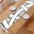 White Celtic Trinity Knot Symbol Print Table Runner