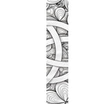 White Celtic Trinity Knot Symbol Print Table Runner