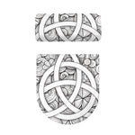 White Celtic Trinity Knot Symbol Print Toilet Lid And Tank Cover Set
