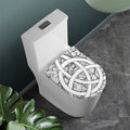 White Celtic Trinity Knot Symbol Print Toilet Lid Cover