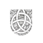 White Celtic Trinity Knot Symbol Print Toilet Lid Cover