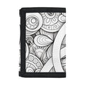 White Celtic Trinity Knot Symbol Print Trifold Wallet