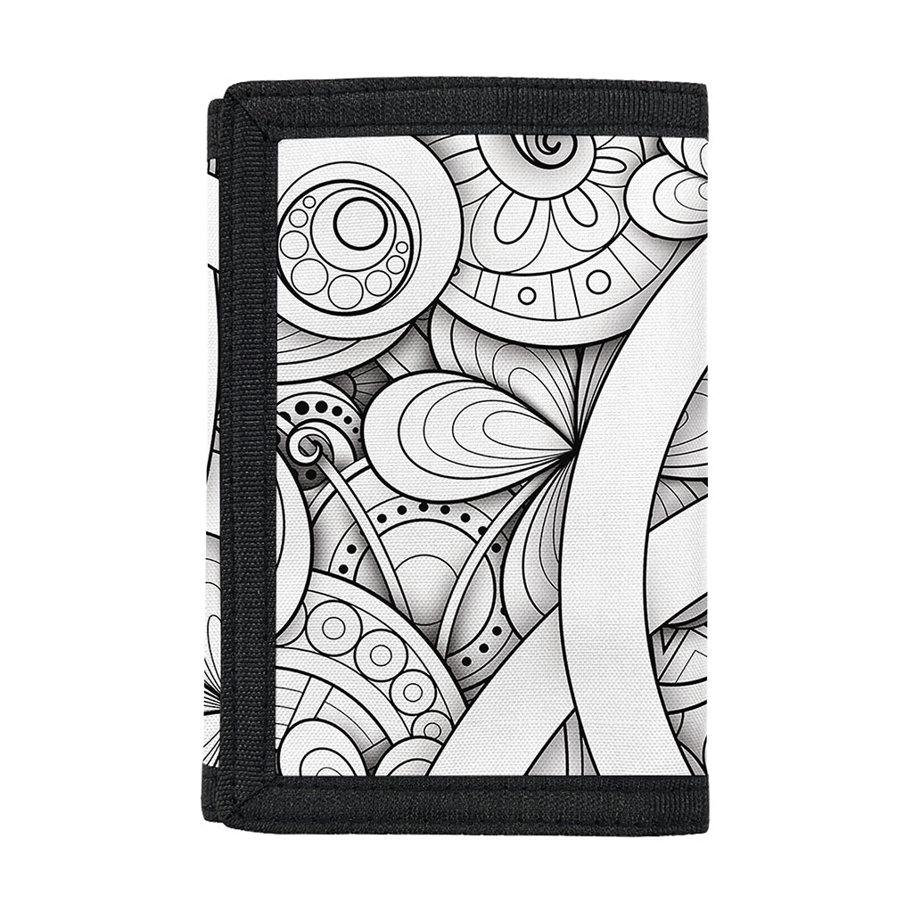 White Celtic Trinity Knot Symbol Print Trifold Wallet