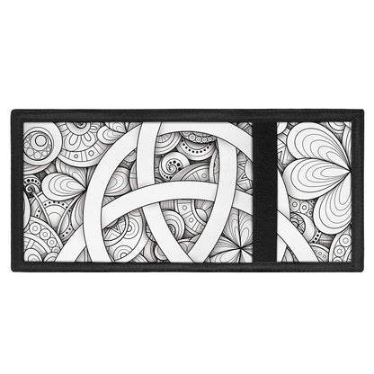 White Celtic Trinity Knot Symbol Print Trifold Wallet