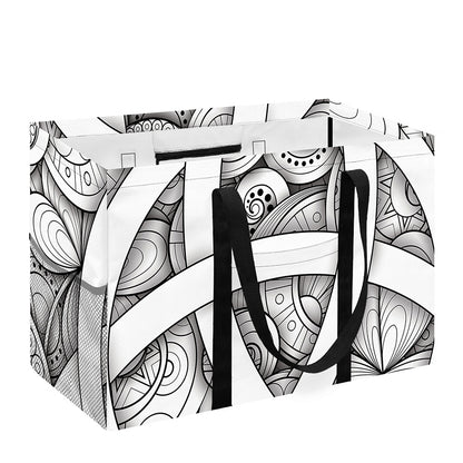 White Celtic Trinity Knot Symbol Print Utility Tote Bag