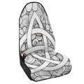 White Celtic Trinity Knot Symbol Print Waterproof Car Seat Cover