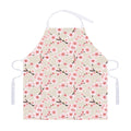 White Cherry Blossom Pattern Print Adjustable Apron