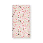 White Cherry Blossom Pattern Print Baby Crib Sheet