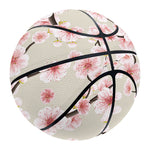 White Cherry Blossom Pattern Print Basketball