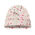 White Cherry Blossom Pattern Print Beanie