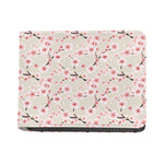 White Cherry Blossom Pattern Print Bifold Wallet