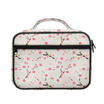 White Cherry Blossom Pattern Print Briefcase Bible Bag