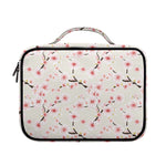 White Cherry Blossom Pattern Print Briefcase Bible Bag