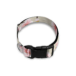 White Cherry Blossom Pattern Print Dog Collar