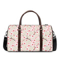 White Cherry Blossom Pattern Print Duffel Bag